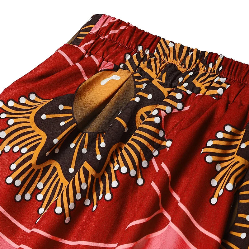 Plus Size Bohemian Print Two-Piece Outfit — Women