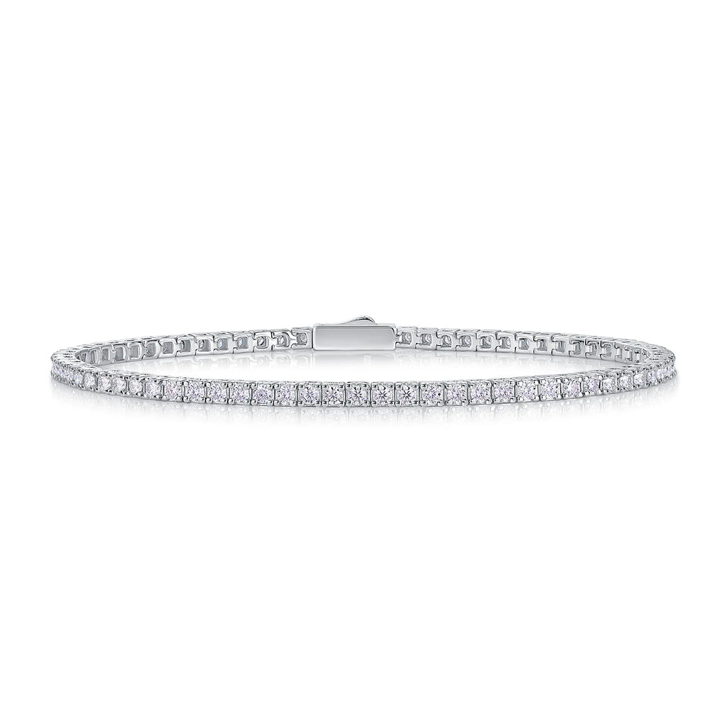 S925 Sterling Silver Moissanite Tennis Bracelet — Women's