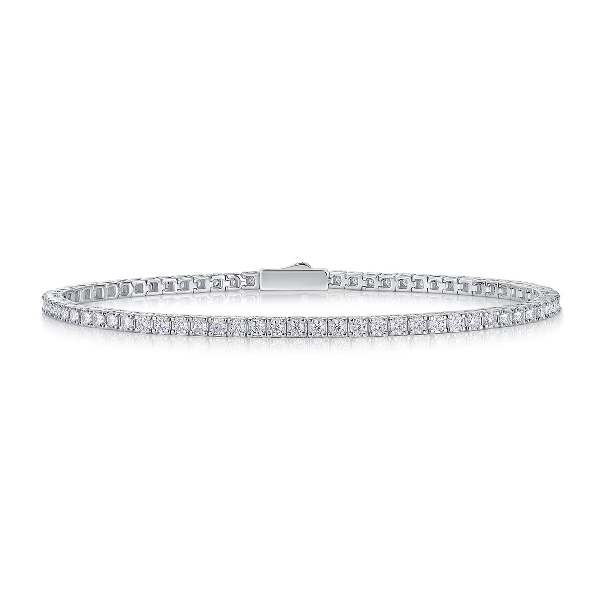 S925 Sterling Silver Moissanite Tennis Bracelet — Women's