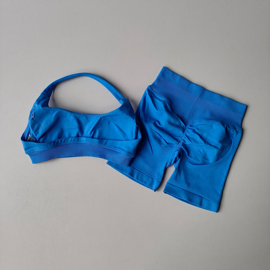 Seamless Yoga Set – Bra & Shorts