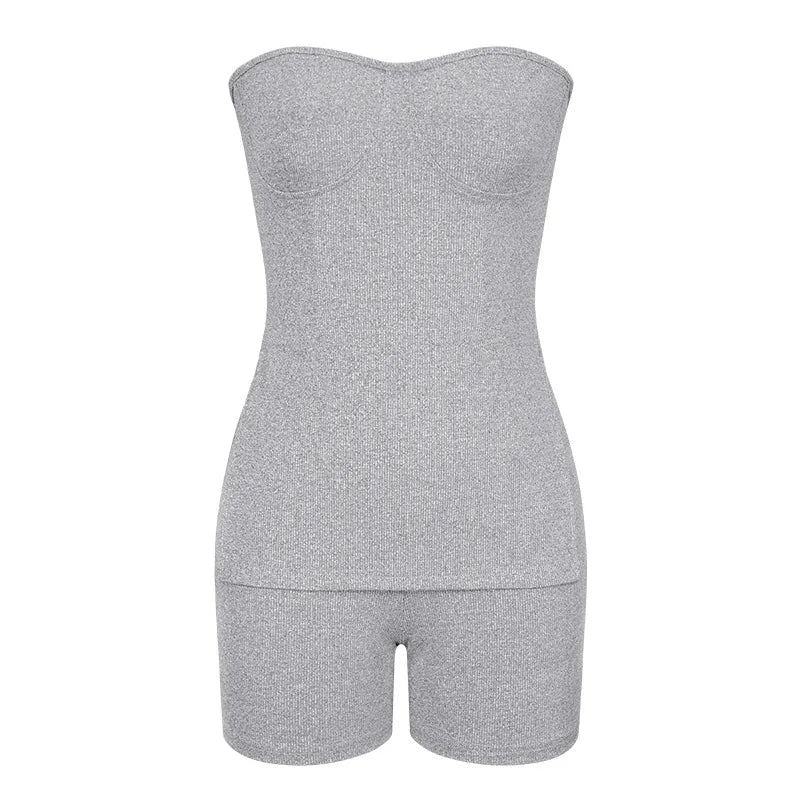 Ribbed Knit Tank & Shorts Two-Piece Set — Women's