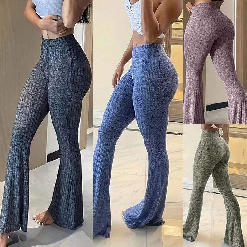 High Waist Bell Bottom Tights