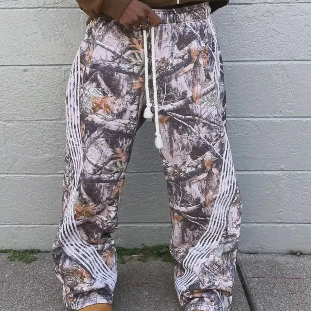 Camo Drawstring Cargo Joggers