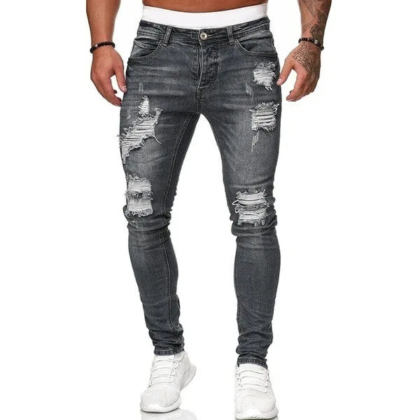 Ripped Skinny Stretch Jeans