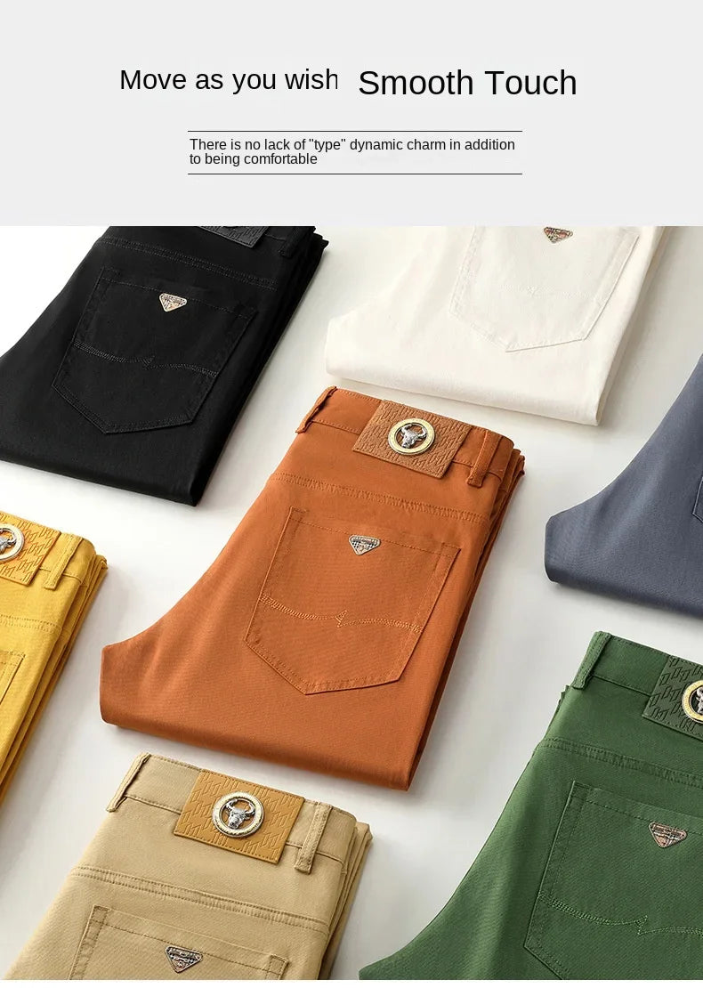 The Spectrum Slim — Seven-Color Stretch Jean