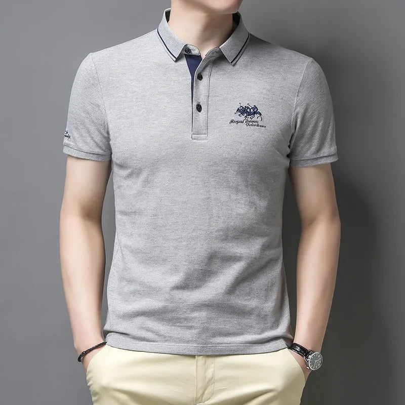 Embroidered Short Sleeve Polo