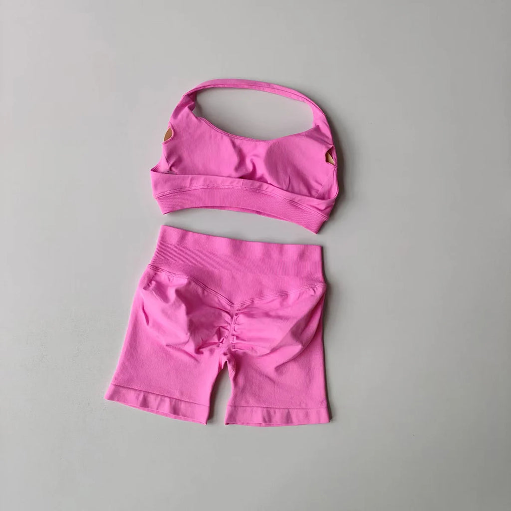 Seamless Yoga Set – Bra & Shorts
