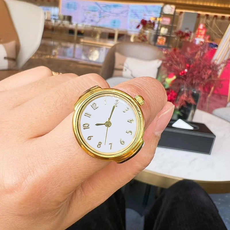Fashion Ring Watch — Unisex Quartz Couple Jewelry