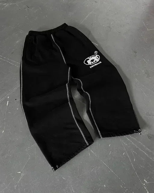 Y2K Gothic Letter Patch Baggy Sweatpants
