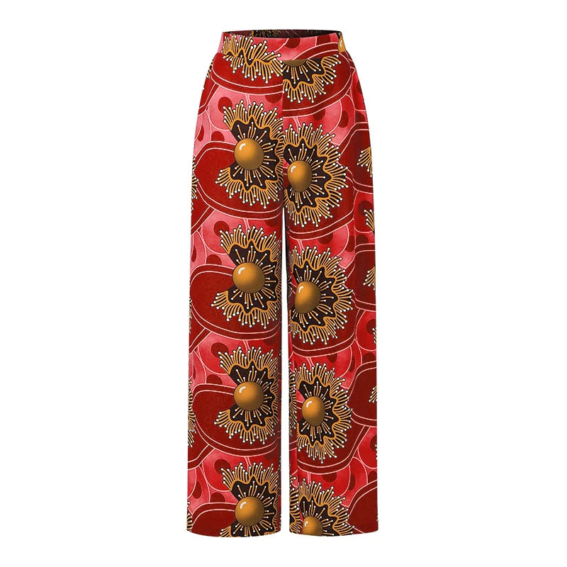 Plus Size Bohemian Print Two-Piece Outfit — Women