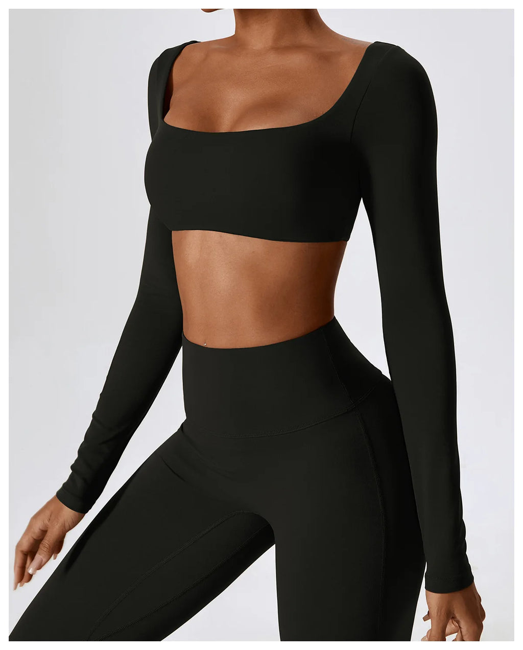 Seamless Yoga Set – Leggings & Crop Top