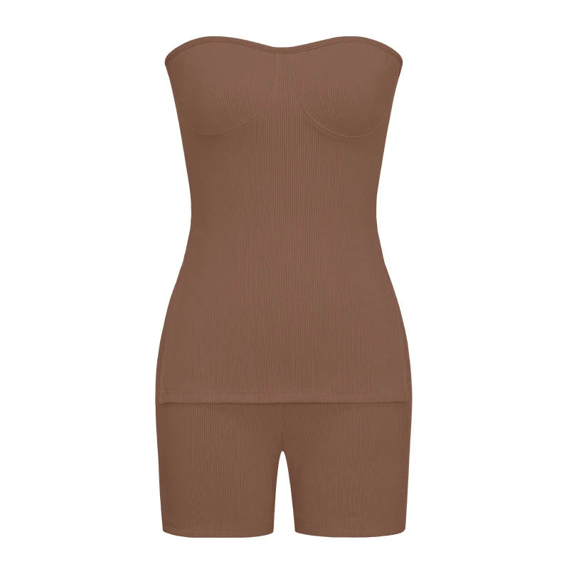 Ribbed Knit Tank & Shorts Two-Piece Set — Women's
