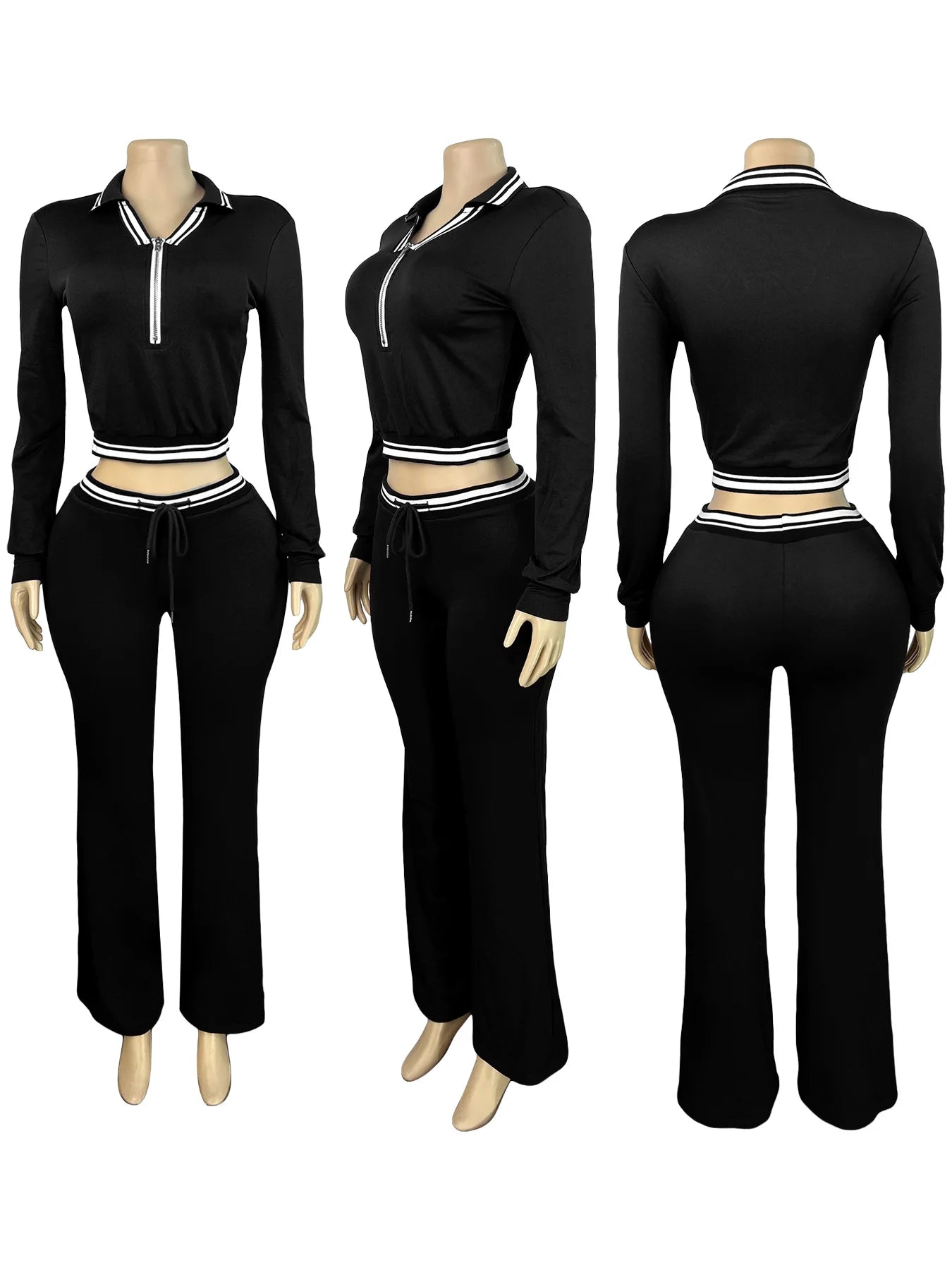 Sexy Streetwear Tracksuit Set — Women's Two-Piece