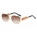 Gold Frame Octagon Sunglasses — Unisex Retro