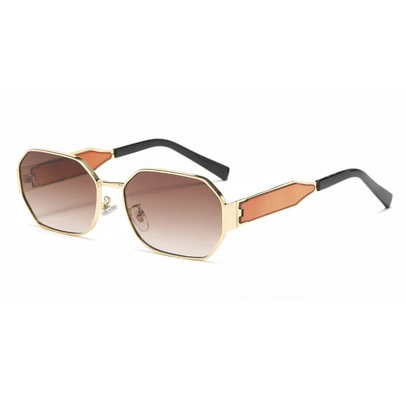 Retro Metal Rectangle Sunglasses