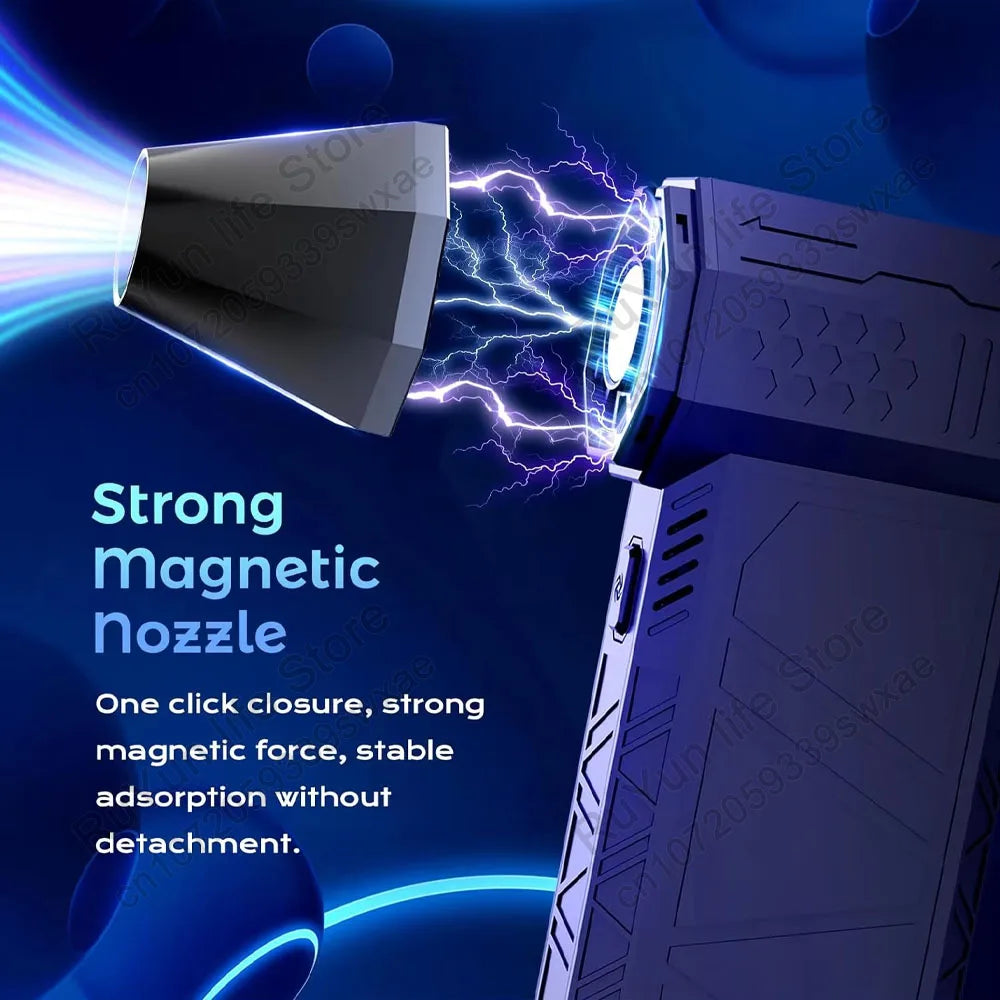 Caer Mini Turbo Jet Fan Electric Air Duster with 1&3 Gear Adjustable Speed 130000RPM 52m/s Car Computer Cleaning Blower Tool Kit