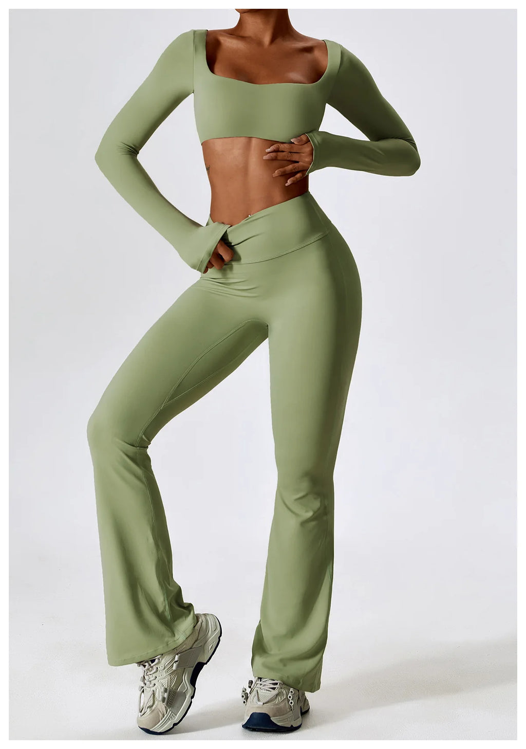 Seamless Yoga Set – Leggings & Crop Top