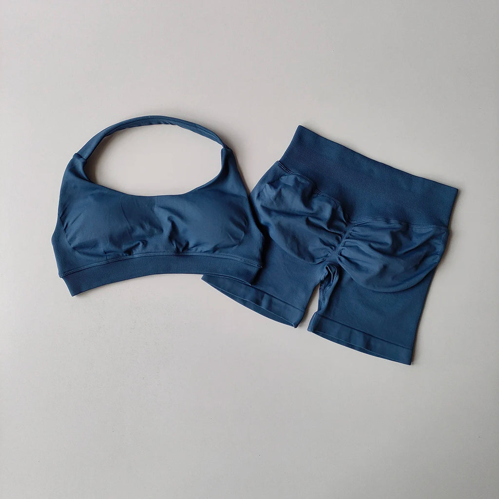 Seamless Yoga Set – Bra & Shorts