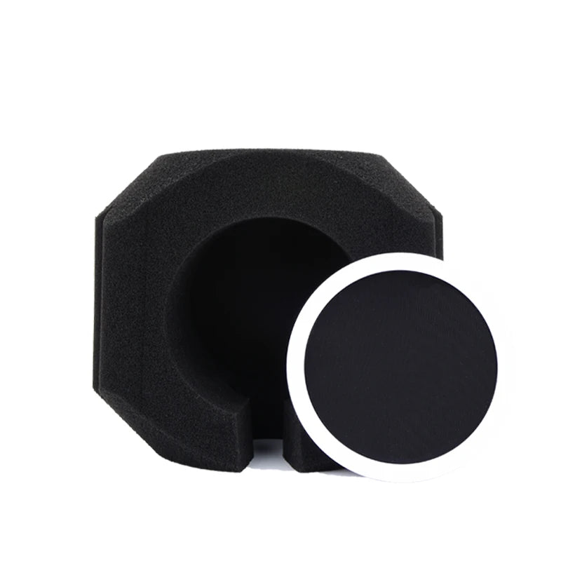 Acoustic Windscreen 5-Sided Seal - Wind Noise Reduction, Side-Open POP Filter, Quiet Studio, Portable & Lightweight