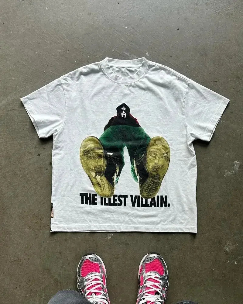 Hip Hop Graphic Print Oversized Tee