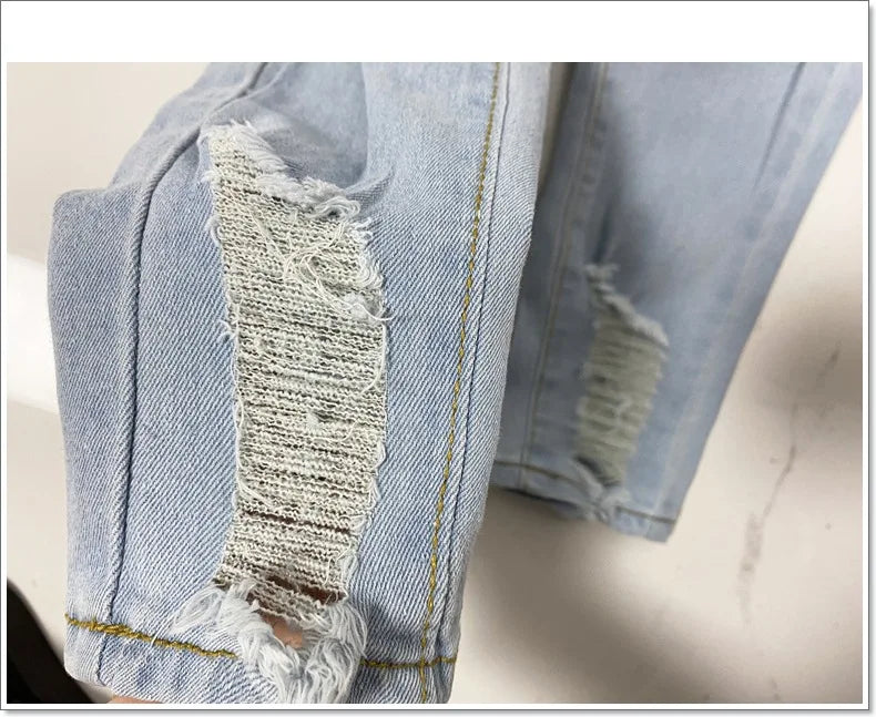 High Waist Tie Denim Pencil Pants