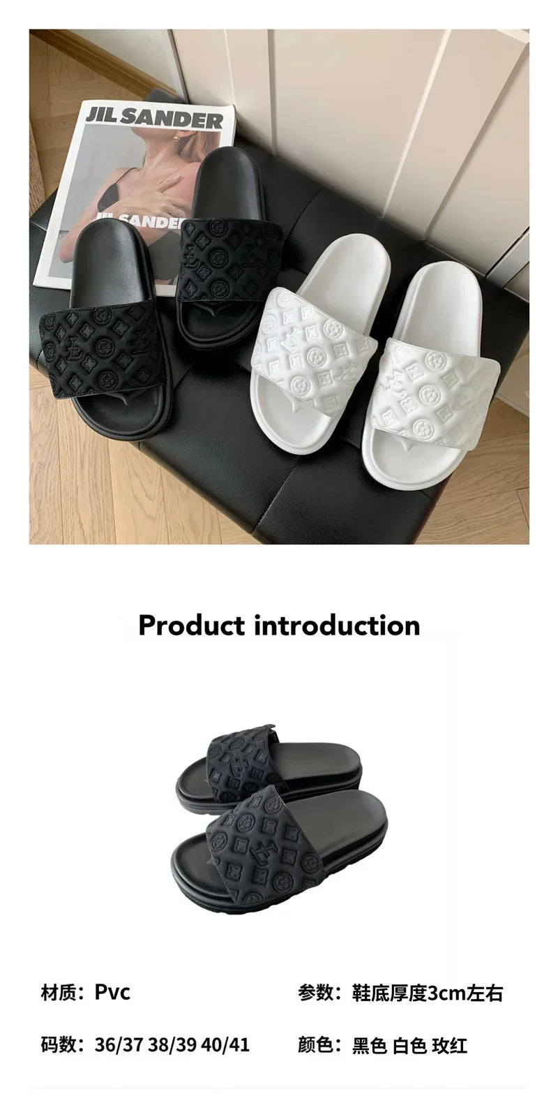 Ladies Magic Sticker Flat Slippers 2025 Summer New Designer Luxury Sandals for Women Elegant Home Flat Slippers Zapatos De Mujer