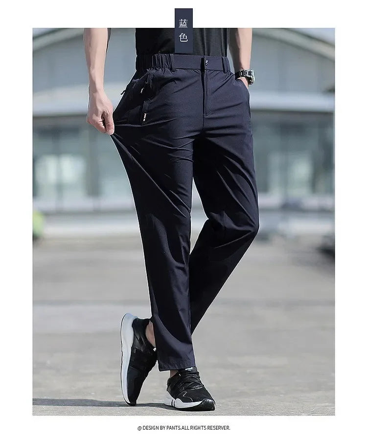 Ice Silk Quick-Dry Straight Pants
