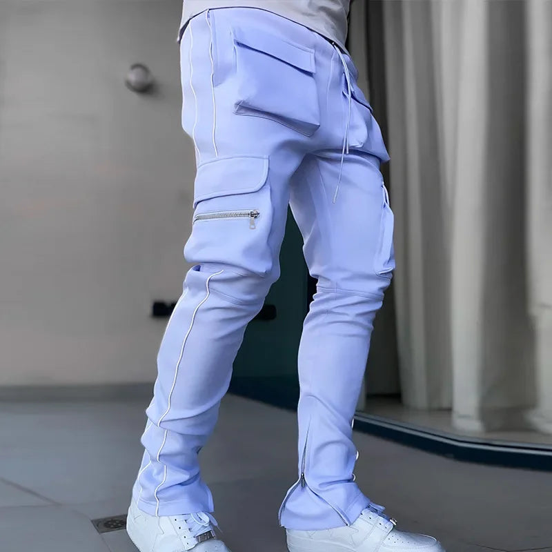Reflective Multi-Pocket Jogger Pants