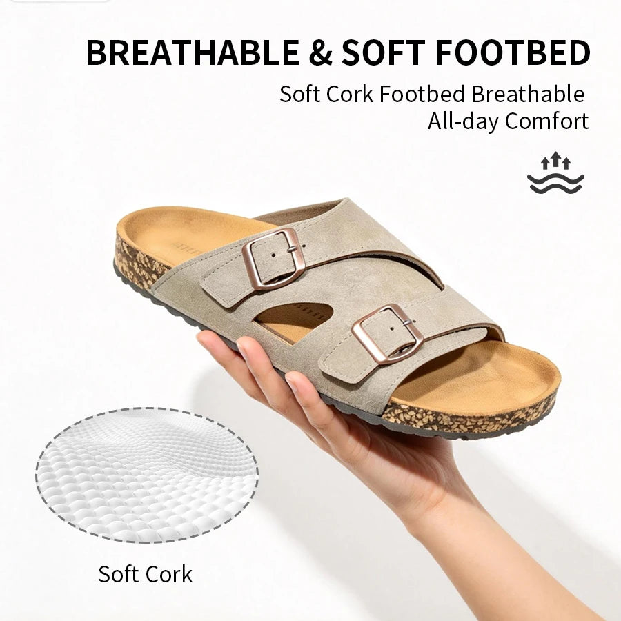 Men's slippers, wear-outside sandals, vintage half-slipper, casual sandals, easy-matching thong sandals, couple's beach shoes