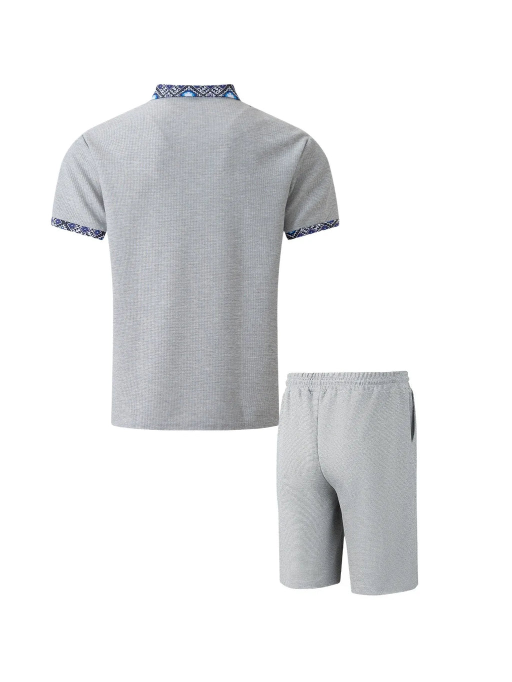 Men's Waffle Two-Piece Suit Shorts Set