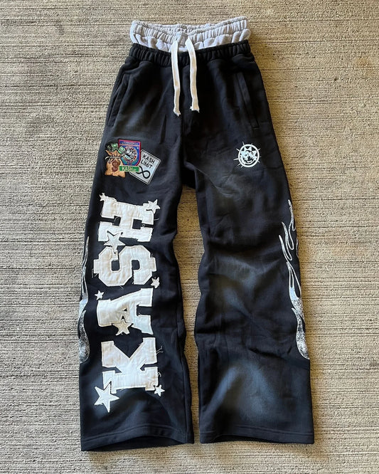 Y2K Gothic Letter Patch Baggy Sweatpants