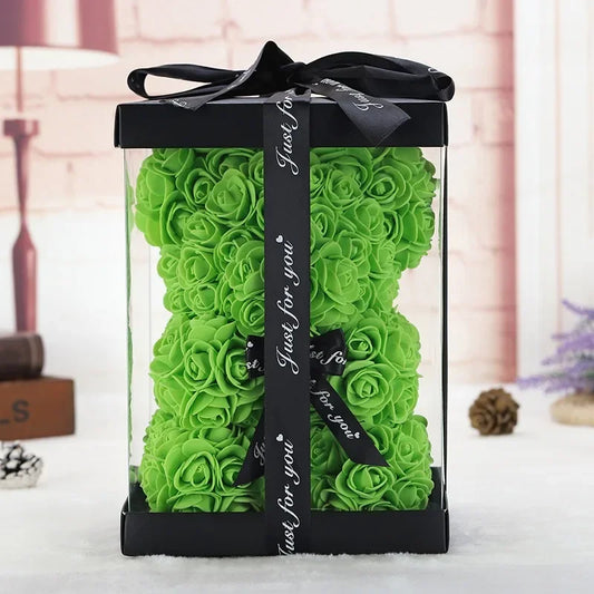 2026 New Artificial Flower Eternal Rose Teddy Bear for Mom Mother's Day Birthday Valentine's Day Anniversary Gifts & Decorations