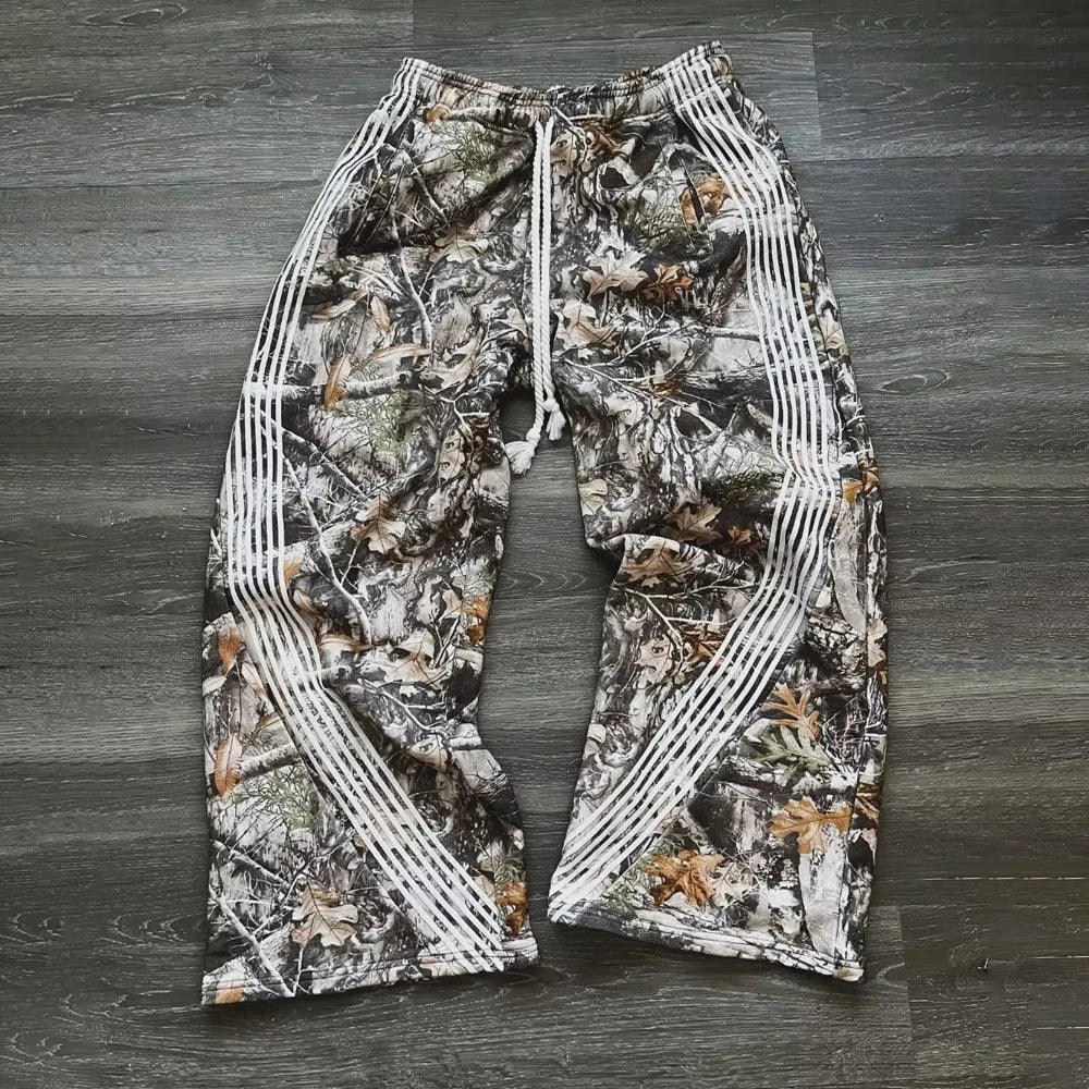Camo Drawstring Cargo Joggers