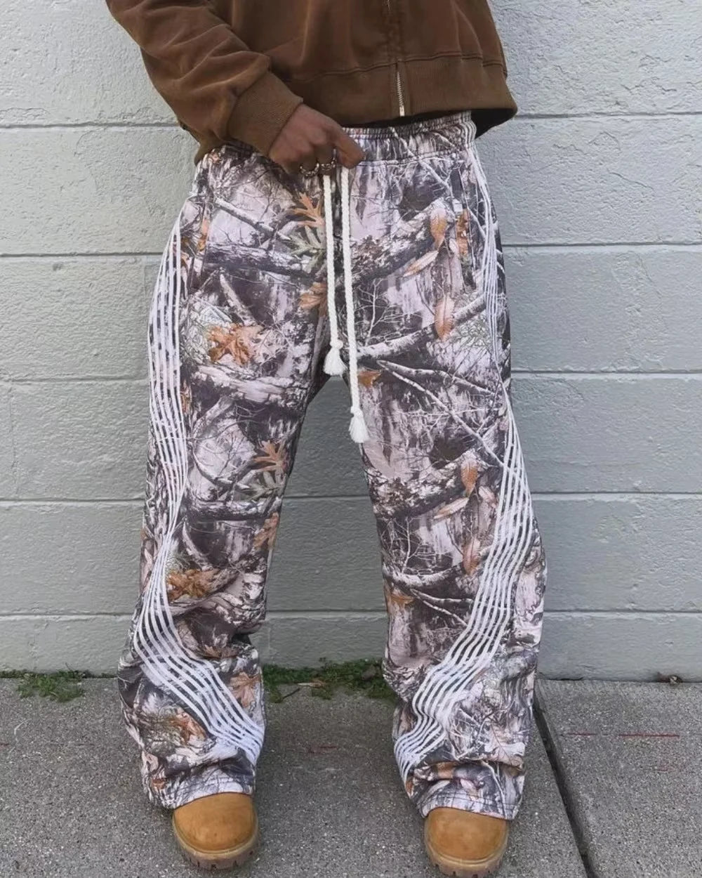 Camo Drawstring Cargo Joggers