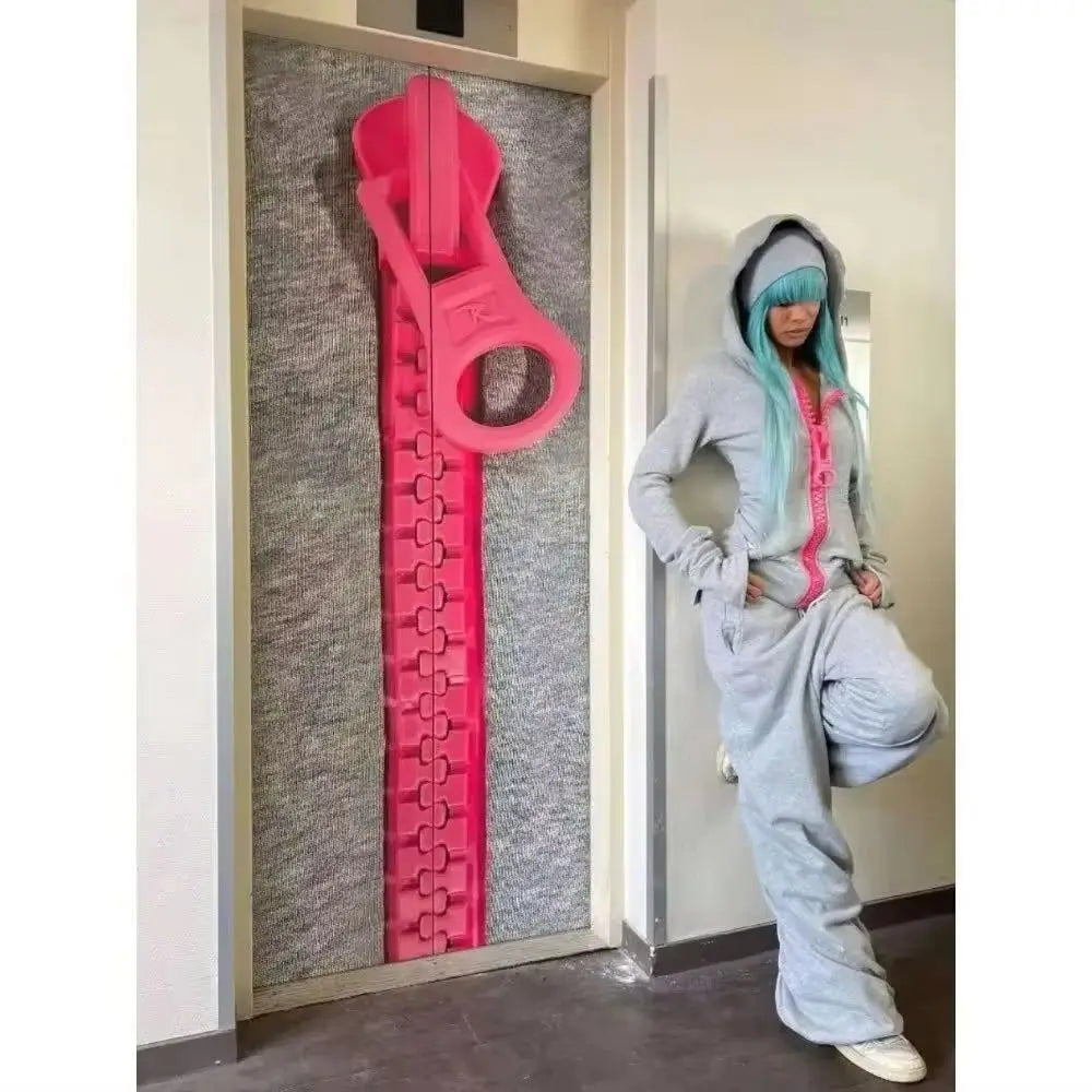 Y2K Harajuku Oversized Zip-Up Hoodie — Women