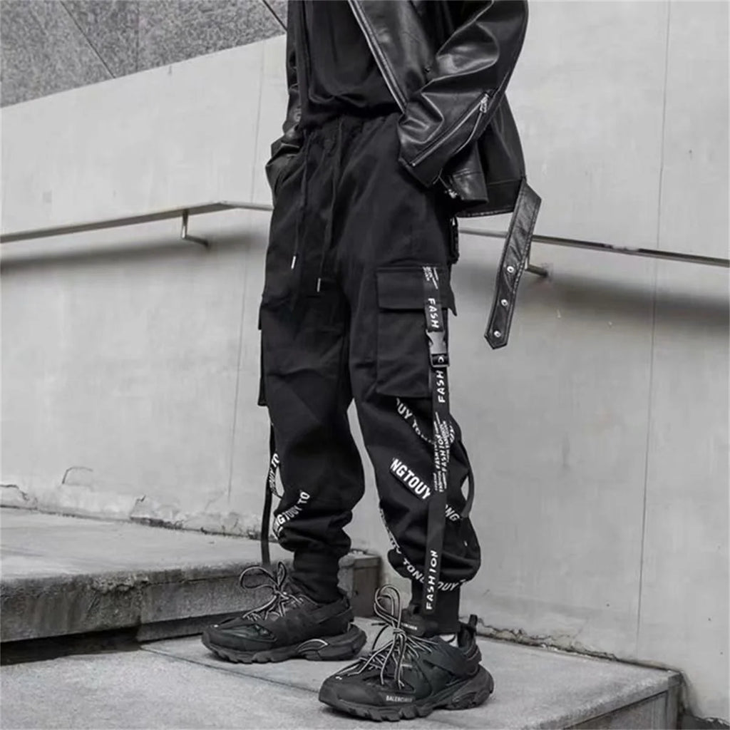 Phantom Cargo — Gothic Ribbon Techwear Pant