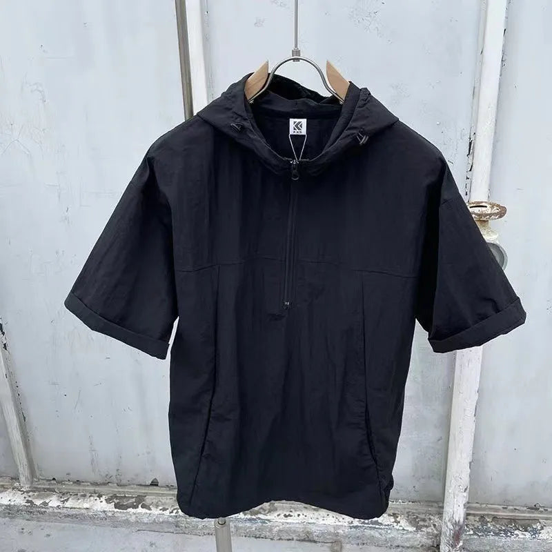 Men's Cargo Style Hooded T-Shirt & Shorts Set