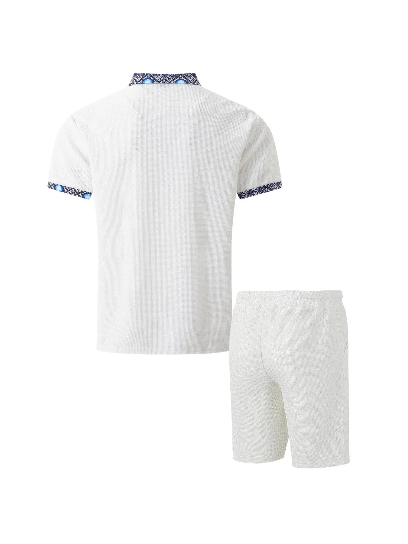 Men's Waffle Two-Piece Suit Shorts Set