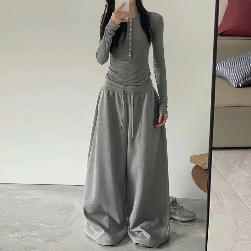 Oversized Hip-Hop Wide Leg Sweatpants