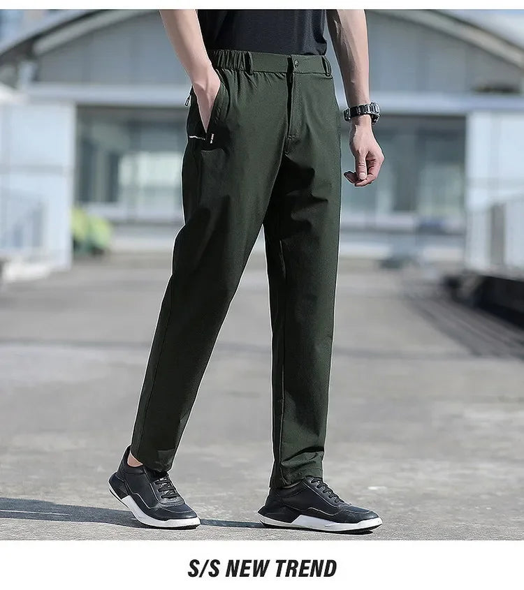Ice Silk Quick-Dry Straight Pants