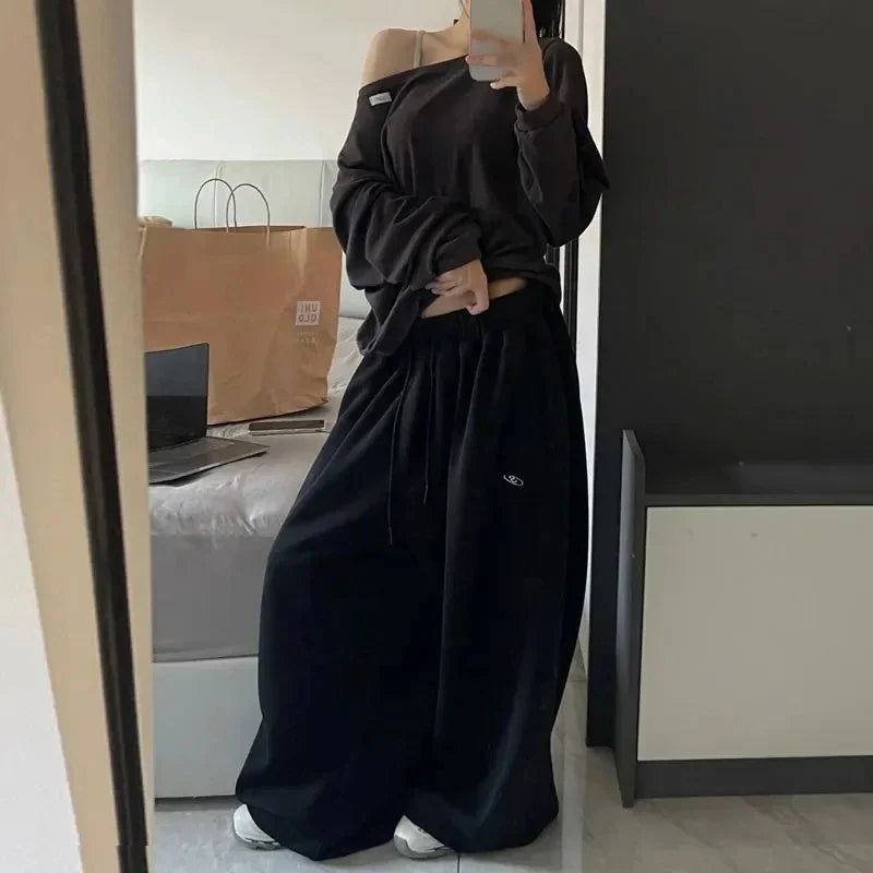 Oversized Hip-Hop Wide Leg Sweatpants
