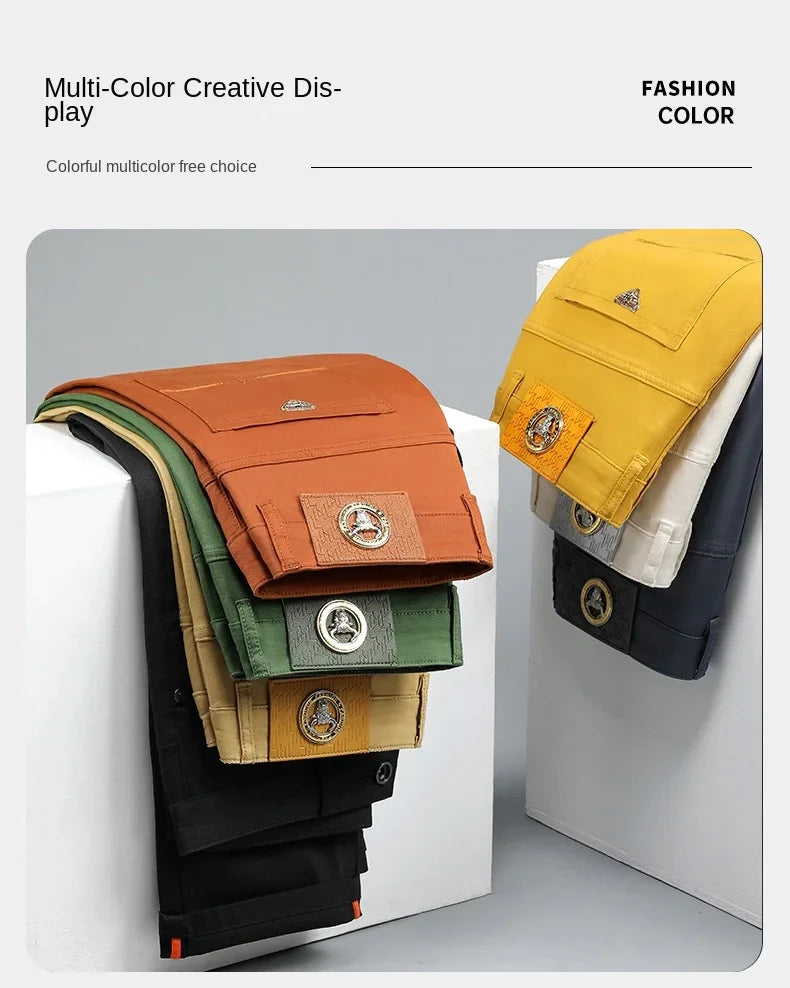 The Spectrum Slim — Seven-Color Stretch Jean