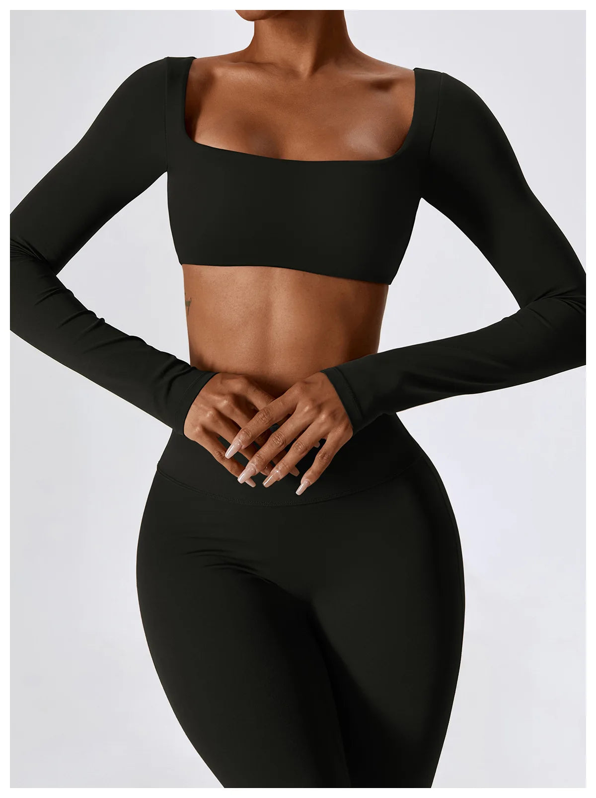 Seamless Yoga Set – Leggings & Crop Top