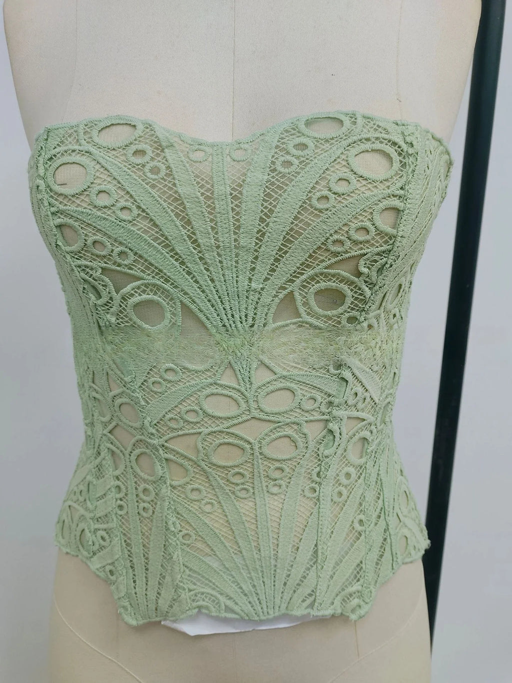 Mesh Lace Bustier Corset Top