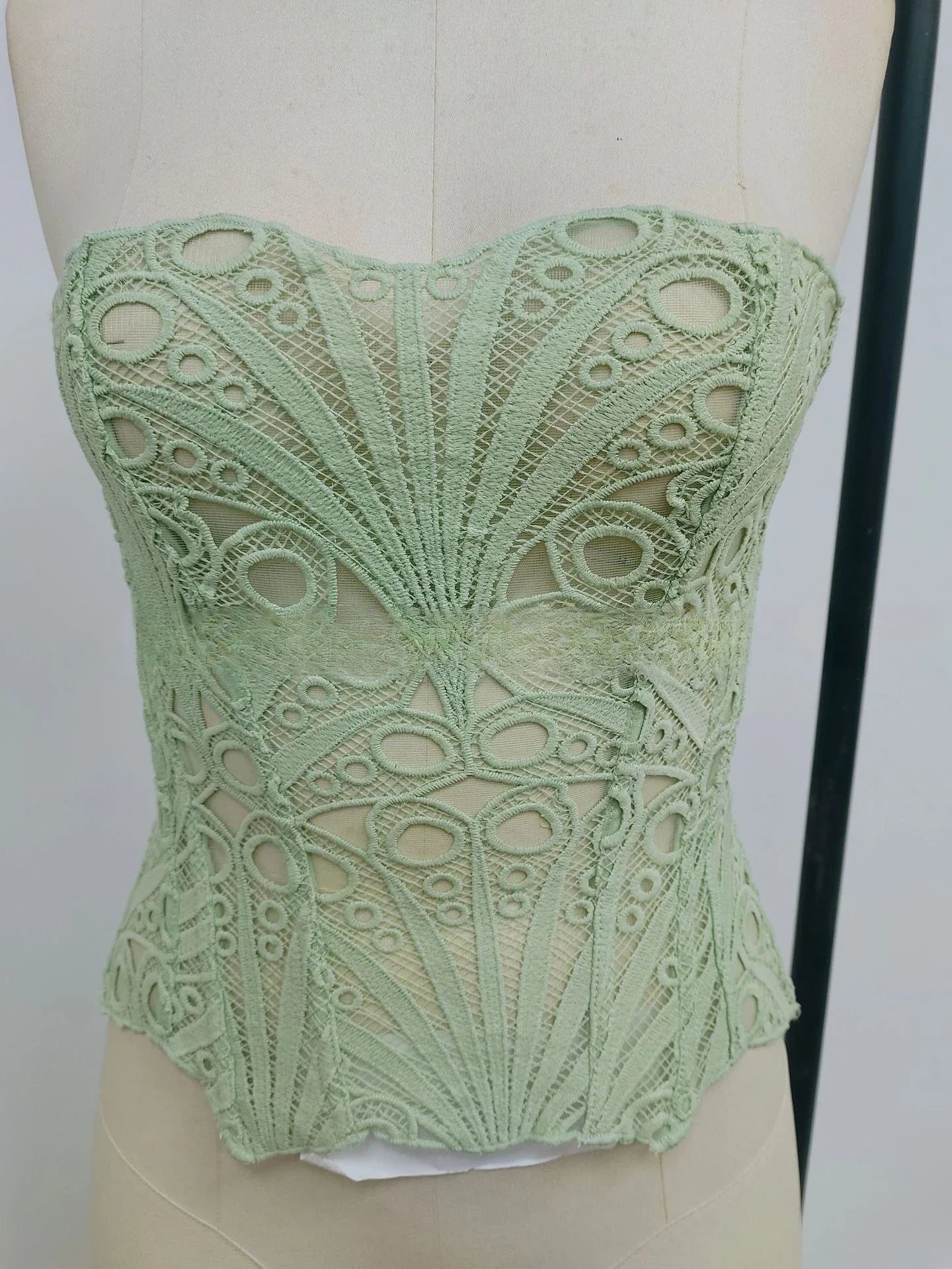 Mesh Lace Bustier Corset Top