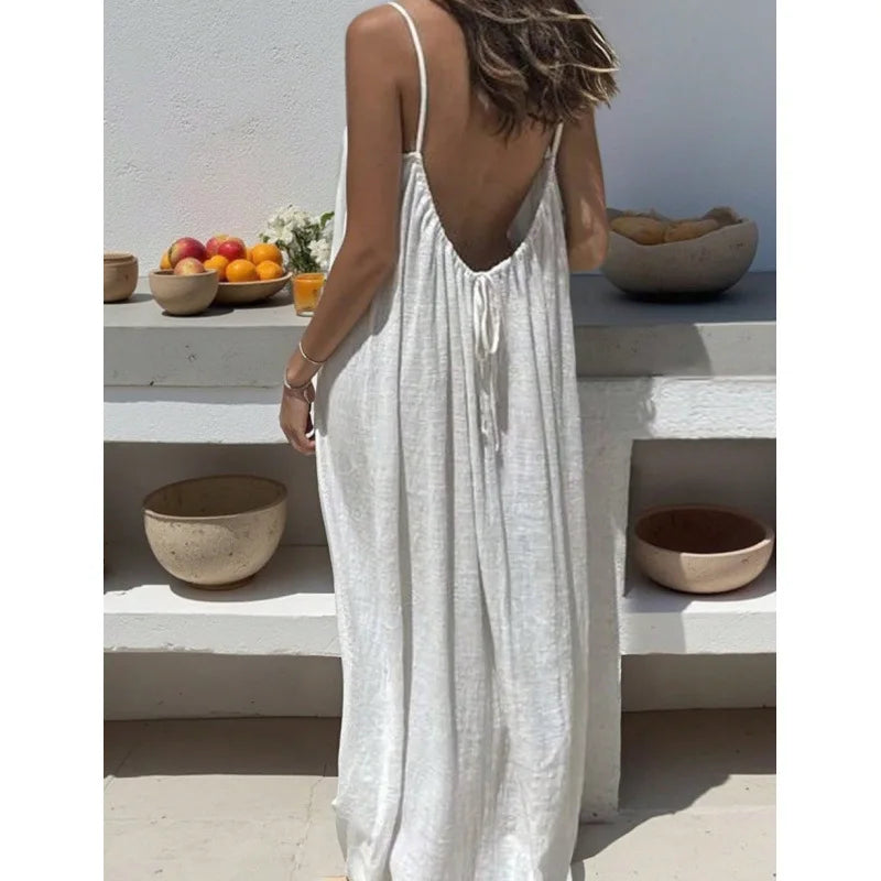 Strapless Backless Maxi Dress