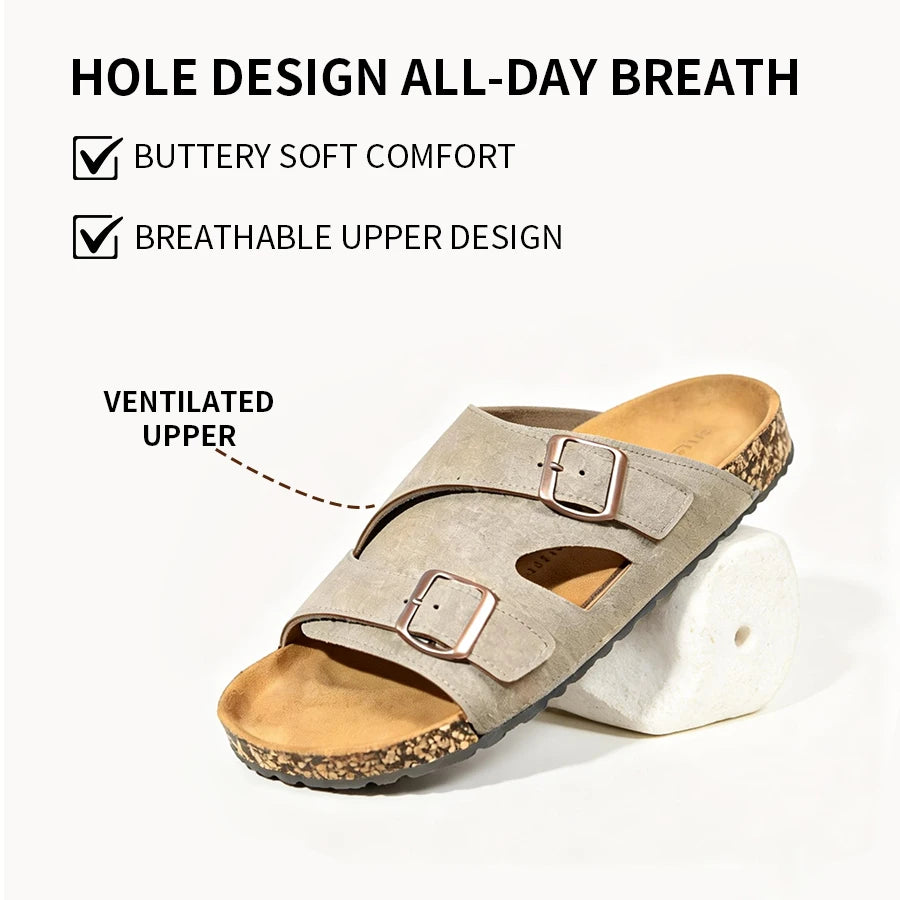Men's slippers, wear-outside sandals, vintage half-slipper, casual sandals, easy-matching thong sandals, couple's beach shoes