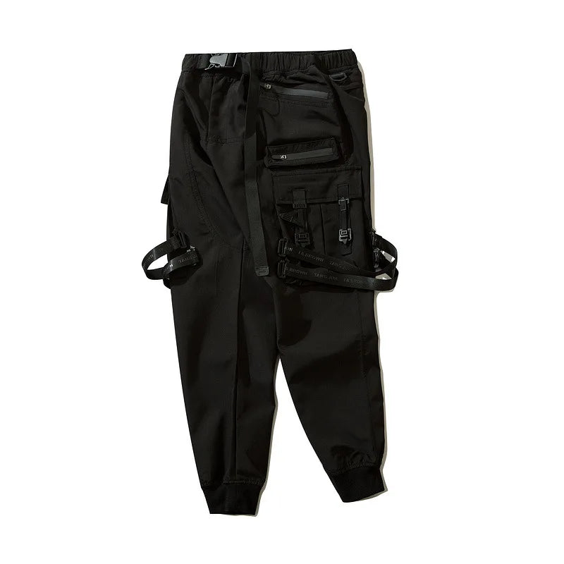 2024 New Fashion Multi-pocket Cargo Pants Men Y2K Tactical Techwear Ankle Pants Punk Style Casual Paratrooper Pants pantalones
