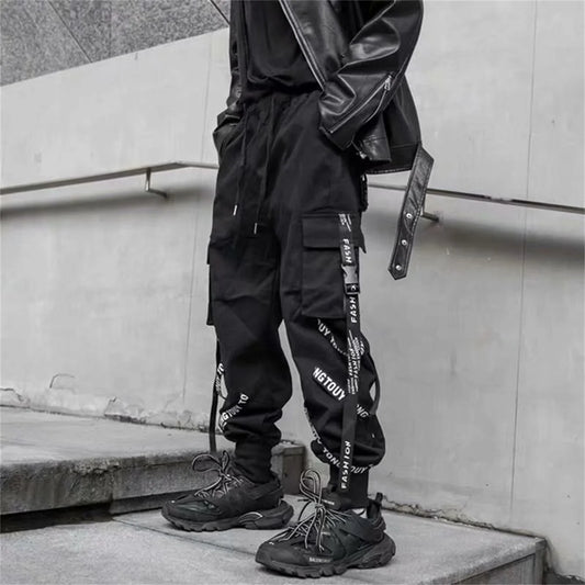 Phantom Cargo — Gothic Ribbon Techwear Pant