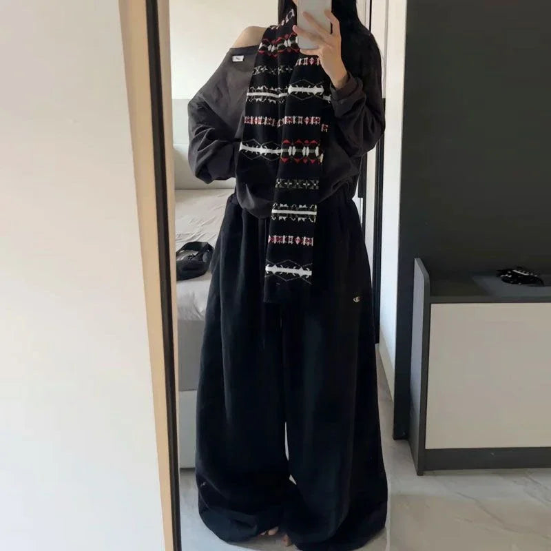Oversized Hip-Hop Wide Leg Sweatpants